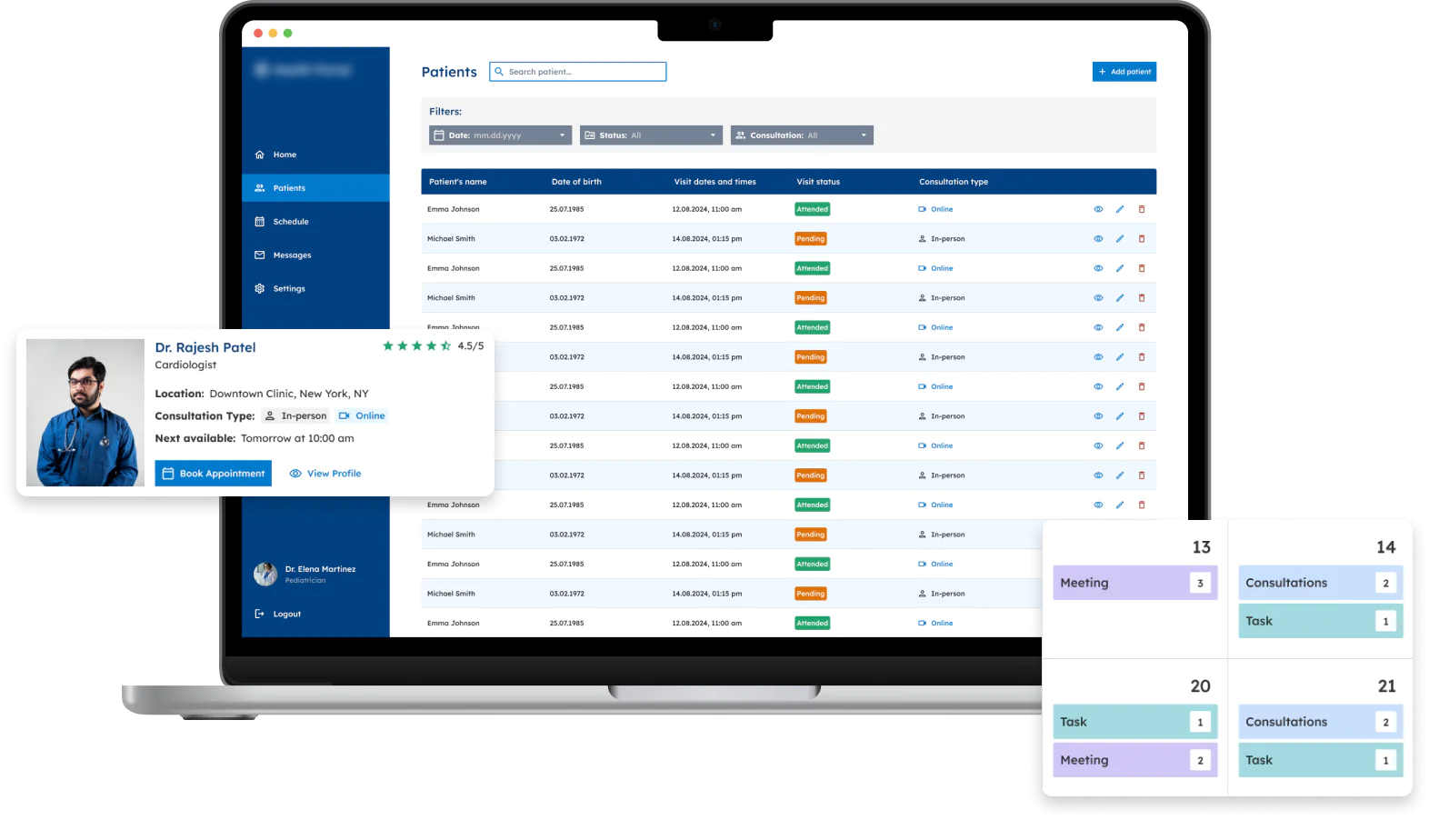 Portal for medical document management project mockup